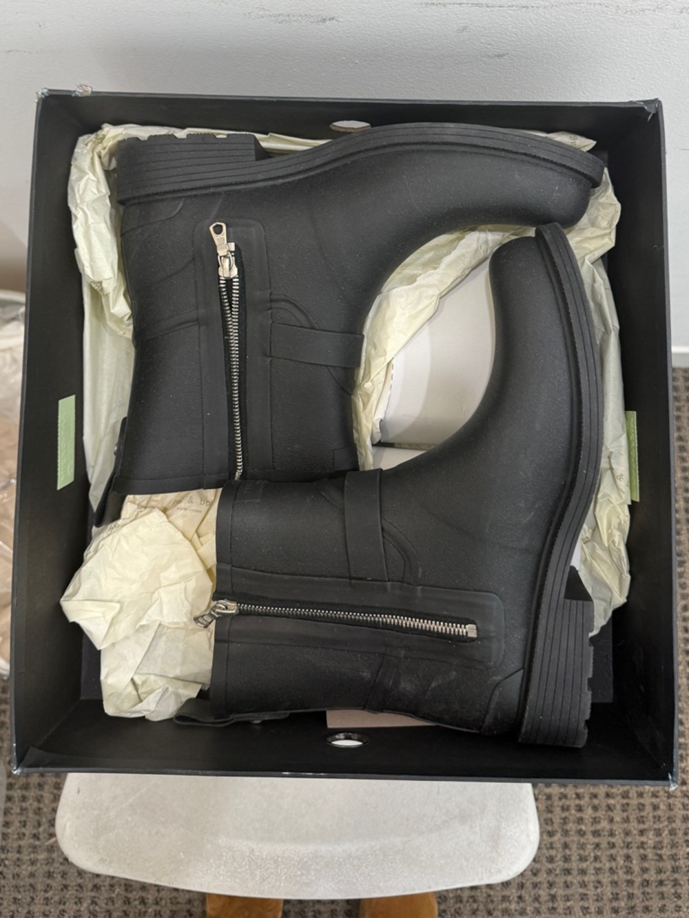 rag & bone -Moto Rain Boots size 10/40 - Picture 5 of 8